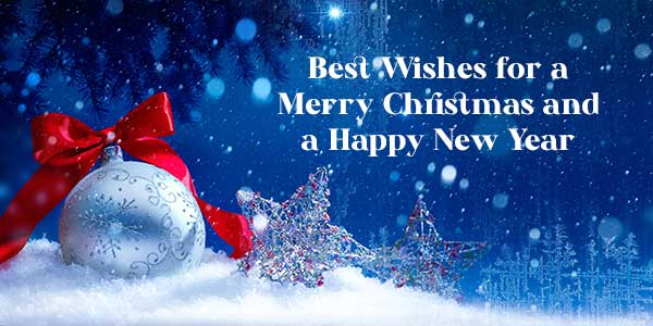 Best Wishes for a Merry Christmas and a Happy New Year